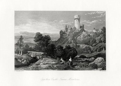 Zamek Eppstein, góry Taunus, Niemcy, XIX wiek autorstwa W. Forrest