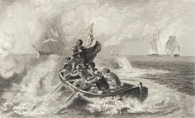 Bitwa nad jeziorem Erie (lito) autorstwa John Ward Dunsmore