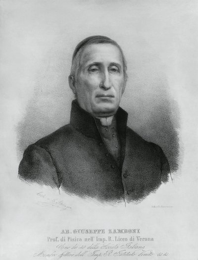 Portret Giuseppe Zamboniego (1776-1846), włoskiego księdza katolickiego i fizyka autorstwa John Ward Dunsmore