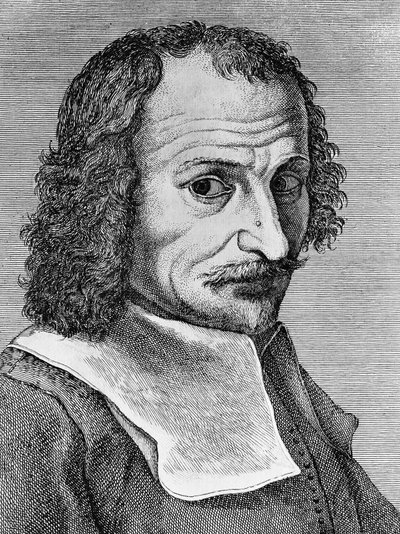Portret Lorenza Lippiego (1606-1665), włoskiego malarza, poety i pisarza, rycina z wiersza Malmantile racquistato, wydanego przez Stamperia Stefano Orlandini autorstwa John Ward Dunsmore