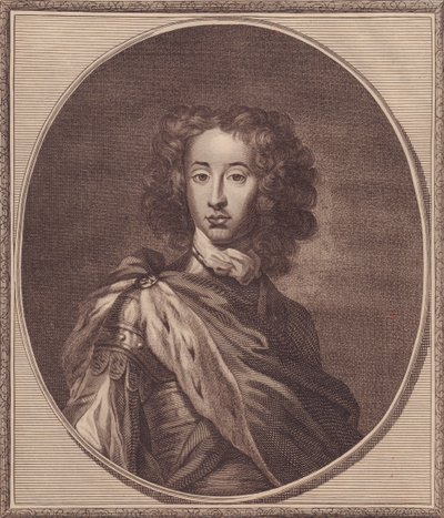 Portret Wilhelma Danii i Norwegii, księcia Gloucester (1689-1700), miedzioryt Johna Goldara (1729-1795) z obrazu G Knellera, 20x17 cm, z Historii Anglii Paula de Rapina, wydanie Harrisona, Londyn, 22 stycznia autorstwa John Ward Dunsmore