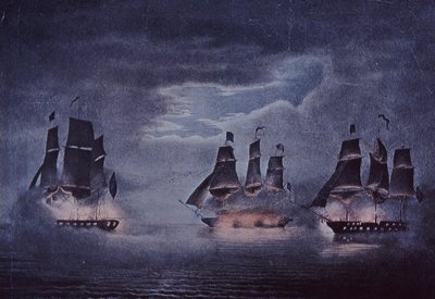 USS Constitution (kolor lito) autorstwa John Ward Dunsmore
