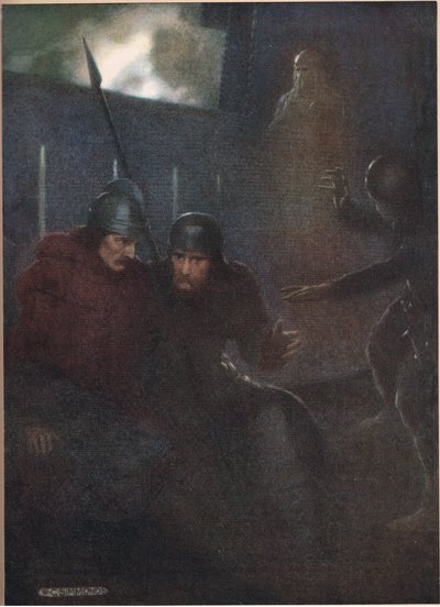 Pojawia się duch ojca Hamleta, z "Hamleta" Williama Shakespeare