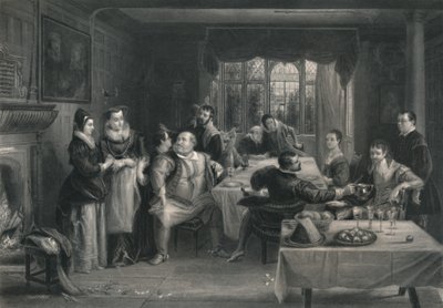 Falstaff i jego przyjaciele Wesołe żony Windsoru, ok. 1870 r. autorstwa W. Greatbatch