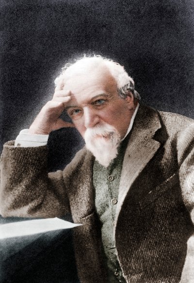 Robert Browning, angielski poeta i dramaturg, koniec XIX wieku. autorstwa W H Grove