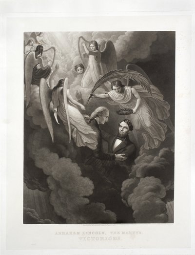Abraham Lincoln, Męczennik, zwycięski, rytowany przez Johna Sartaina (1808-97), ok.1866 autorstwa W. H. Hermans