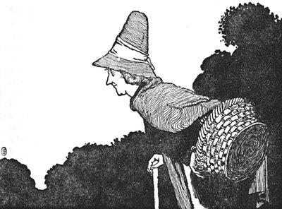 I spotkałem staruszkę z koszem pełnym jagód, ok. 1930 r. autorstwa William Heath Robinson