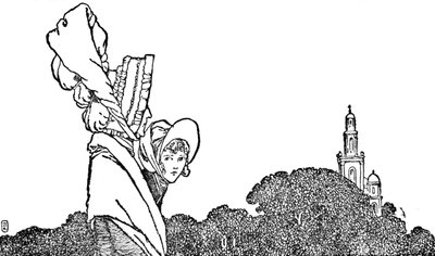 Karen i Stara Dama szły do kościoła, ok. 1930 autorstwa William Heath Robinson