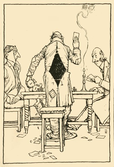 Zwycięska karta na asie karo, 1910. autorstwa William Heath Robinson
