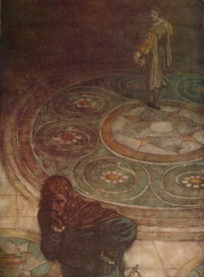 Viola: Jeszcze Barful Spór! Kimkolwiek bym się zaloty, sam byłbym jego żoną., 1923 autorstwa William Heath Robinson