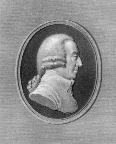Adam Smith, XVIII-wieczny szkocki filozof i ekonomista, 1836. autorstwa W. Holl