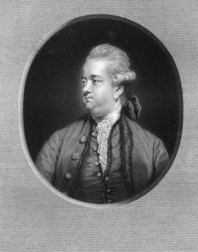 Edward Gibbon, XVIII-wieczny historyk brytyjski, 1836. autorstwa W. Holl