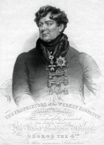 Jerzy IV, król Wielkiej Brytanii i Hanoweru, XIX wiek. autorstwa W. Holl