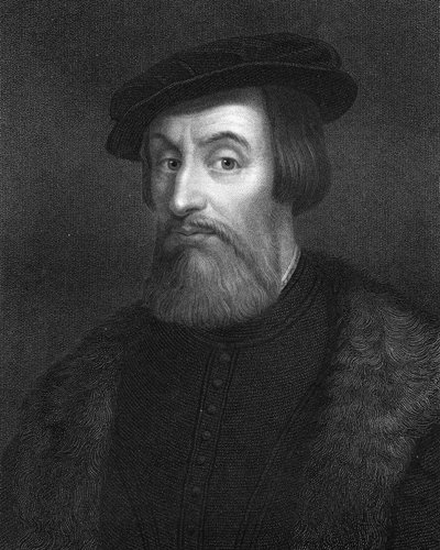 Hernan Cortes, XVI-wieczny hiszpański konkwistador, 1836. autorstwa W. Holl