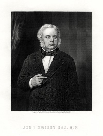 John Bright, brytyjski radykalny i liberalny mąż stanu, XIX wiek. autorstwa W. Holl