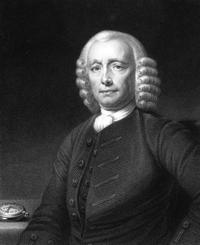 John Harrison, angielski zegarmistrz, 1768. autorstwa W. Holl