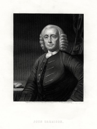John Harrison, angielski zegarmistrz, XIX wiek. autorstwa W. Holl