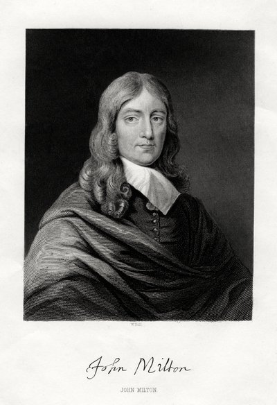 John Milton, angielski poeta, XIX wiek autorstwa W. Holl