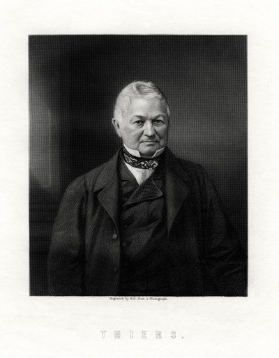 Louis Adolphe Thiers, francuski mąż stanu i historyk, XIX wiek. autorstwa W. Holl