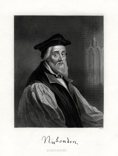 Nicholas Ridley, zmarł 16 października 1555, duchowny angielski, XIX w. autorstwa W. Holl