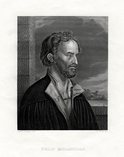 Philipp Melanchthon Niemiecki teolog i pisarz reformacji protestanckiej, XIX wiek. autorstwa W. Holl