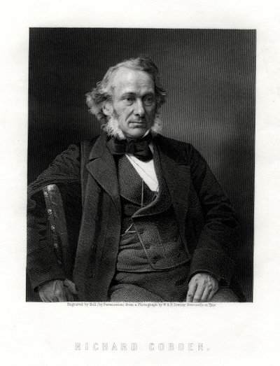 Richard Cobden, brytyjski producent, radykalny i liberalny mąż stanu, XIX wiek. autorstwa W. Holl
