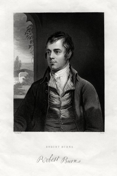 Robert Burns, szkocki poeta, XIX w. autorstwa W. Holl