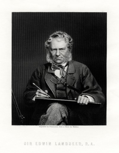 Sir Edwin Henry Landseer 1802-1873, malarz brytyjski, XIX wiek autorstwa W. Holl