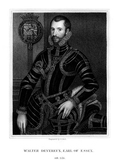 Walter Devereux, 1. hrabia Essex, angielski szlachcic, 1824. autorstwa W. Holl