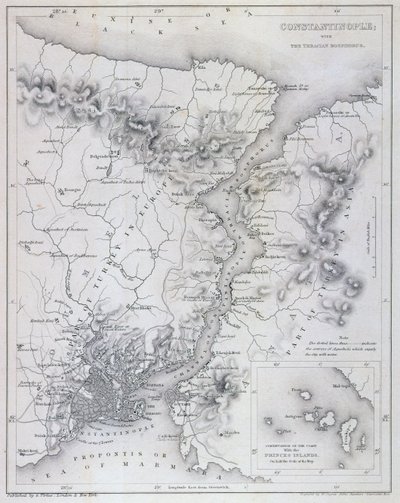 Konstantynopol i Bosfor, ok. 1850 autorstwa W Hughes