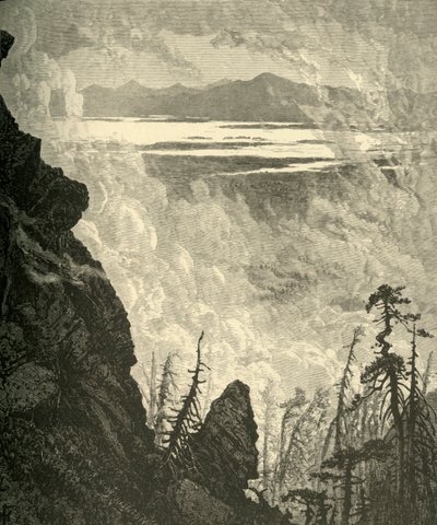 „Przebłysk jeziora Champlain ze szczytu”, 1874. autorstwa W. J. Linton