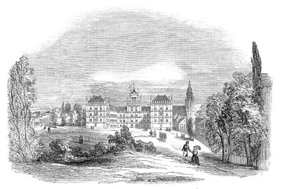 Pałac Ehrenburg w Coburgu - z rysunku Jego Królewskiej Wysokości Księcia Alberta, 1845. autorstwa W. J. Linton