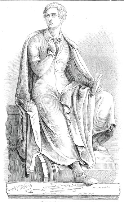 Posąg Lorda Byrona Thorwaldsena, 1845. autorstwa W. J. Linton