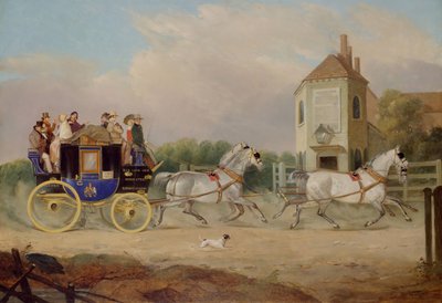 Stourbridge do Birmingham Royal Mail Coach, 1842. autorstwa W. J. Pringle