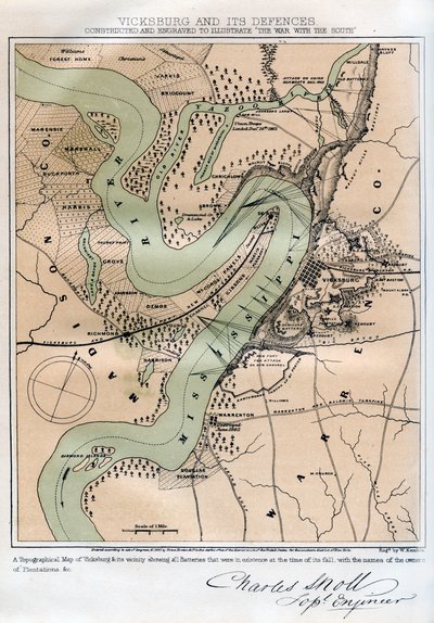 Vicksburg, Mississippi i jego obronność, 1862-1867. autorstwa W Kemble