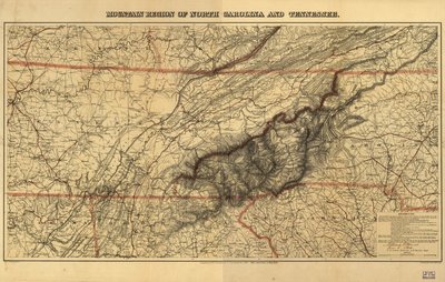 Górski region Północnej Karoliny i Tennessee. autorstwa W. L.; Lindenkohl Nickolson
