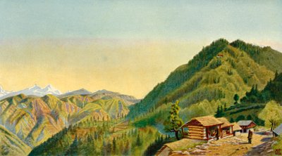 „Rekolekcje, Mashobra, dom generała Robertsa na wzgórzach w pobliżu Simli”, lata 50. XIX wieku, 1901. autorstwa W McCracken