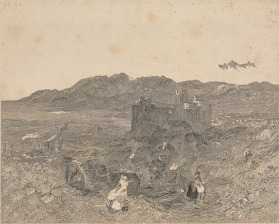 Zamek Harlech, Północna Walia autorstwa W. R. Smith