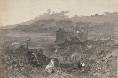Zamek Harlech, Północna Walia autorstwa W. R. Smith
