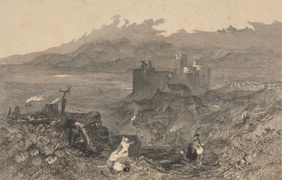 Zamek Harlech, Północna Walia autorstwa W. R. Smith