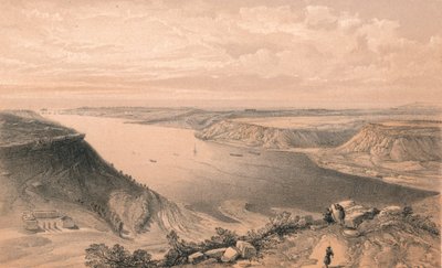 „Północna strona portu Sewastopola, od szczytu portu”, 1856 autorstwa W Trask