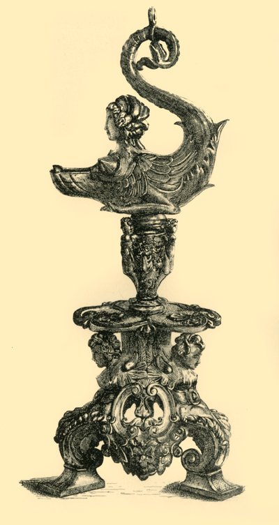 Lampa w formie Sfinksa Morskiego Stworzenia, c1510-1530, 1881. autorstwa W. W. McCarty