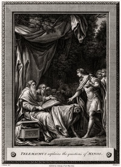 Telemach wyjaśnia pytania Minosa, 1776 autorstwa W. Walker