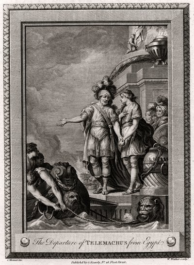 Wyjazd Telemacha z Egiptu, 1775 autorstwa W. Walker