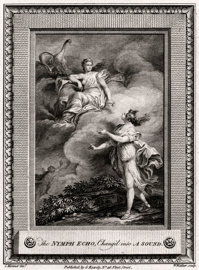 Echo nimfy, zamienione w dźwięk, 1774 autorstwa W. Walker