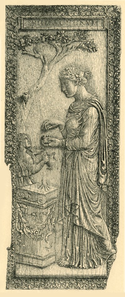 Panel Symmachiego, koniec IV lub początek V wieku, 1881. autorstwa W. Wise