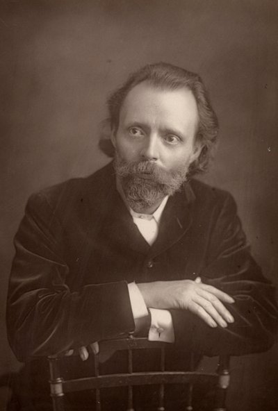„” (Thomas Henry) Hall Caine (1853-1931) Angielski pisarz. Towarzysz Dantego Gabriela Rossettiego pod koniec życia tego ostatniego (1881-1882) (typ woodbury) autorstwa W. and D. (after) Downey