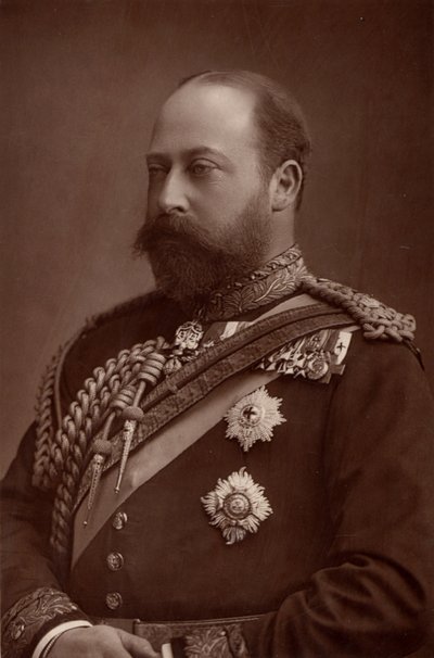 „Edward VII (1841-1910) król Wielkiej Brytanii od 1901 roku, będąc jeszcze księciem Walii. (typ Woodbury) autorstwa W. and D. (after) Downey