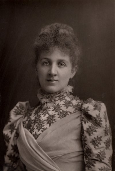 „Liza Lehmann (Elizabetta Nina Mary Frederika Lehmann – 1862-1918) Angielska sopranistka i kompozytorka. (typ Woodbury) autorstwa W. and D. (after) Downey