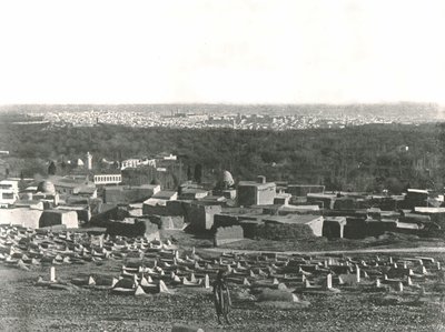 Panorama miasta z Sulhieh, Damaszek, Osmańska Syria, 1895. autorstwa W and S Ltd